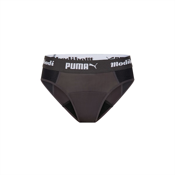 Pantaletas PUMA x Modibodi Active (moderado-intenso), Black - Grey, extralarge