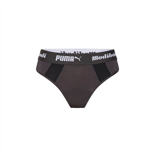PUMA x Modibodi Active Thong (Super-Light), Black - Grey