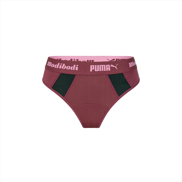 PUMA x Modibodi Active Thong (Super-Light), Grape Wine - Pink, extralarge