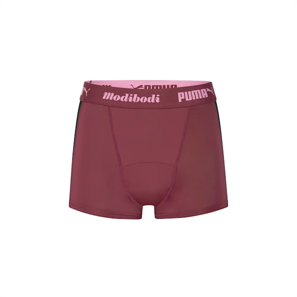 PUMA x Modibodi Active Boyshort (Moderate-Heavy), Grape Wine - Pink, extralarge