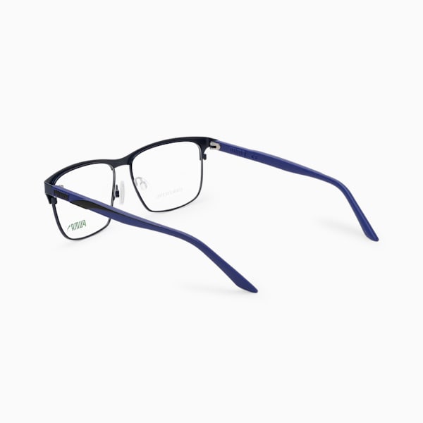 Squared Metal Optical Men's Glasses, BLUE-BLUE-TRANSPARENT, extralarge-IND