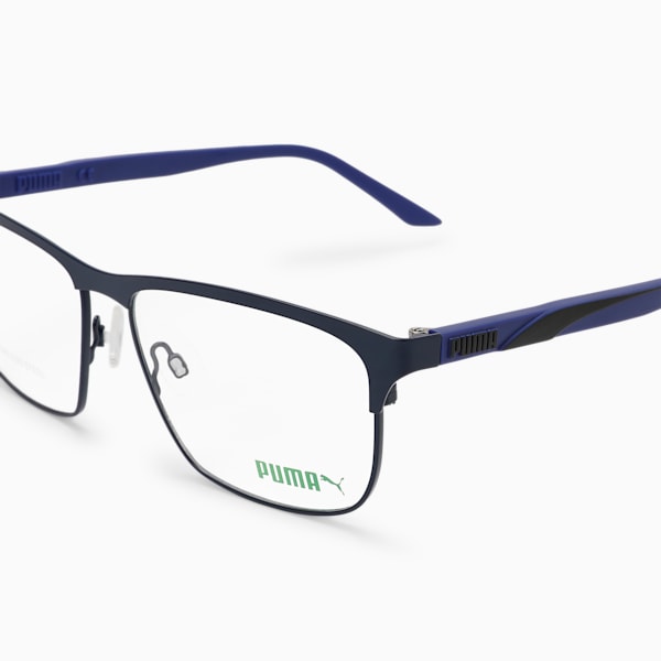 Squared Metal Optical Men's Glasses, BLUE-BLUE-TRANSPARENT, extralarge-IND
