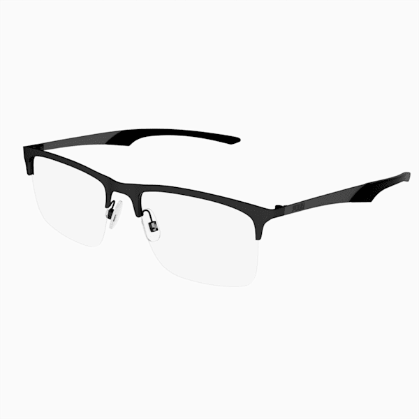 PUMA Squared Optical Men's Glasses, BLACK-BLACK-TRANSPARENT, extralarge-IND