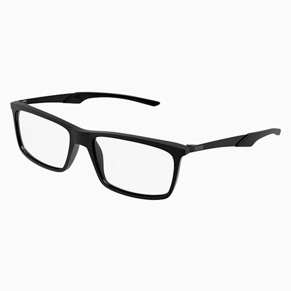PUMA Squared Optical Men's Glasses, BLACK-BLACK-TRANSPARENT, extralarge-IND