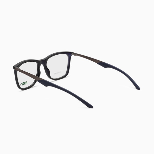 PUMA Squared Optical Men's Glasses, BLUE-RUTHENIUM-TRANSPARENT, extralarge-IND