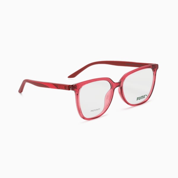 PUMA Squared Optical Women's Glasses, FUCHSIA-BURGUNDY-TRANSPARENT, extralarge-IND