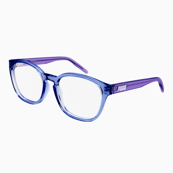 PUMA Round Optical Kids Glasses, LIGHT-BLUE-VIOLET-TRANSPARENT, extralarge-IND