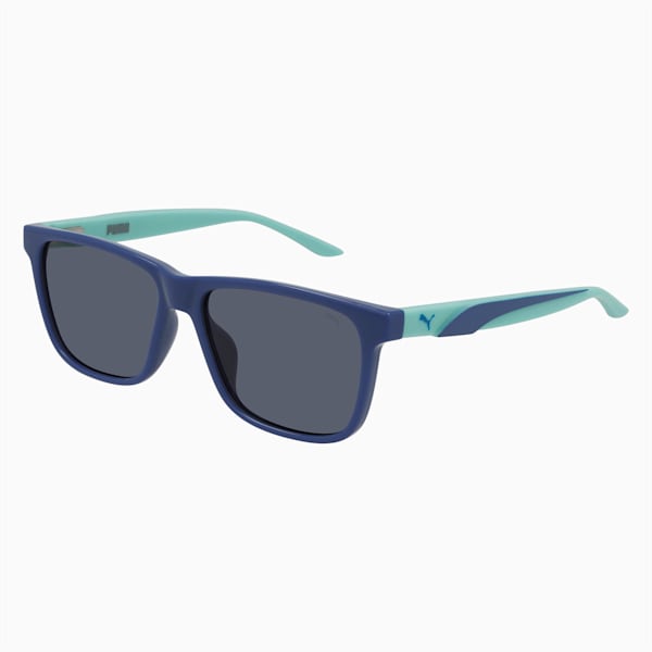 PUMA Squared Kids Sunglasses, BLUE-GREEN-BLUE