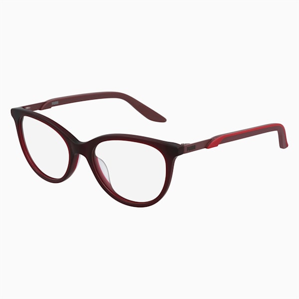 PUMA CAT-Eye Unisex Sunglasses, BURGUNDY-BURGUNDY-TRANSPARENT, extralarge-IND