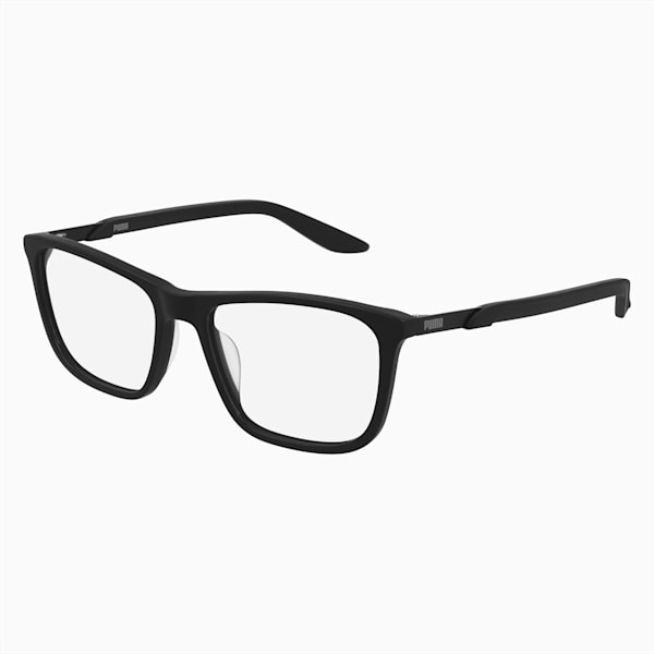 PUMA Squared Optical Men's Glasses, BLACK-BLACK-TRANSPARENT, extralarge-IND