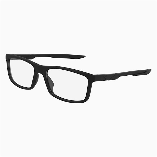 Men's Squared Optical Frame, BLACK-BLACK-TRANSPARENT, extralarge-IND