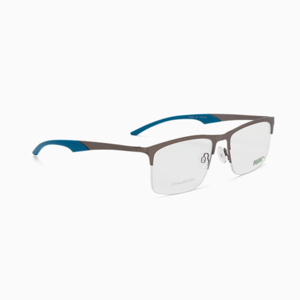 PUMA Squared Optical Men's Glasses, BLUE-BLUE-TRANSPARENT, extralarge-IND