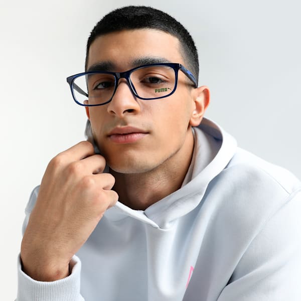 PUMA Squared Optical Men's Glasses, BLUE-BLUE-TRANSPARENT
