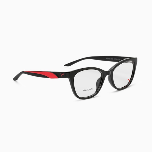 PUMA CAT-Eye Optical Kids Glasses, BLACK-BLACK-TRANSPARENT