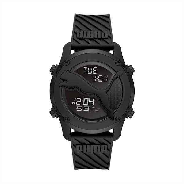 Big Cat Digital Black Polyurethane Watch, BLACK, extralarge