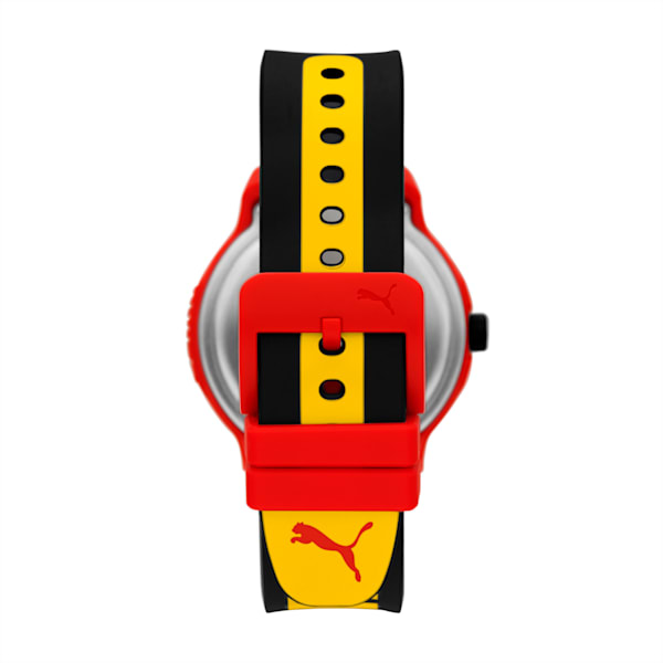 Reset V2 Three-Hand Black Polyurethane Watch, RED BLACK, extralarge
