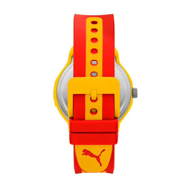 Reset V2 Three-Hand Red Polyurethane Watch, YELLOW RED