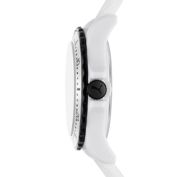 PUMA Puma 10 Three-Hand White Silicone Watch, WHITE, extralarge