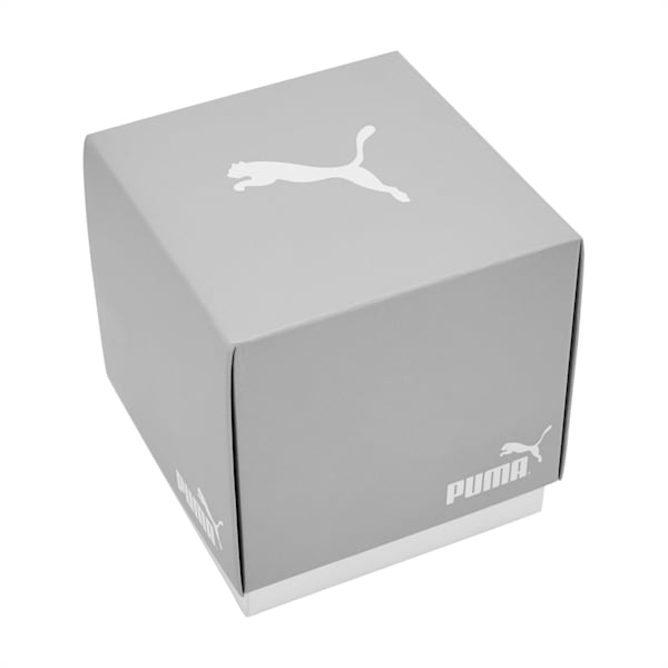 PUMA 11 Three-Hand Black Silicone Watch, PINK, extralarge