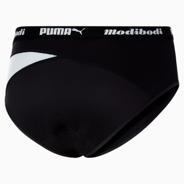 PUMA x Modibodi Active Classic Women's Brief, Black - Platinum Grey, extralarge