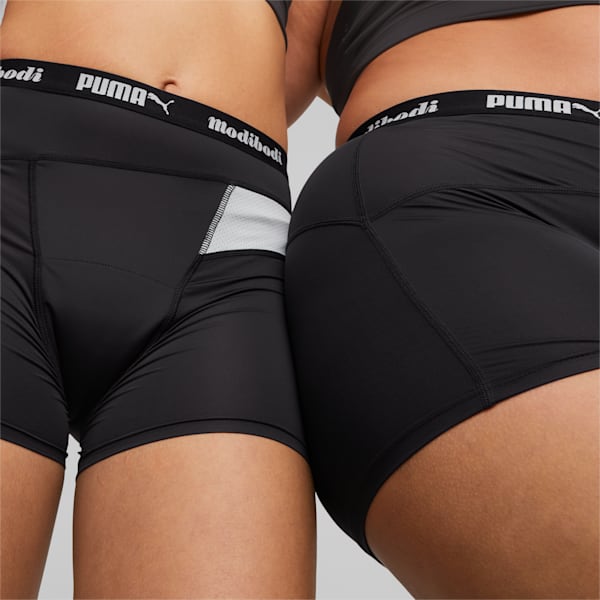 Boyshort largo PUMA X Modibodi Active, Black - Platinum Grey, extralarge