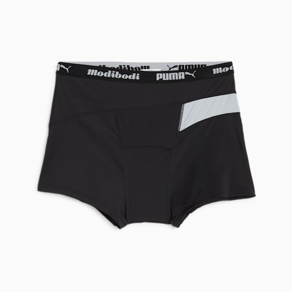 Boyshort largo PUMA X Modibodi Active, Black - Platinum Grey, extralarge