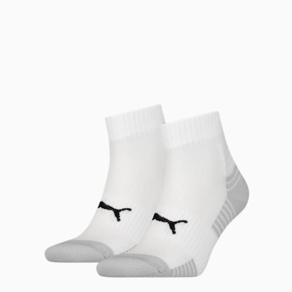 PUMA Sport Cushioned Quarter Socks 2 Pack, white, extralarge-GBR