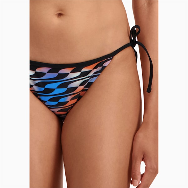 PUMA Swim Formstrip Women's Side Tie Bikini Brief, black combo