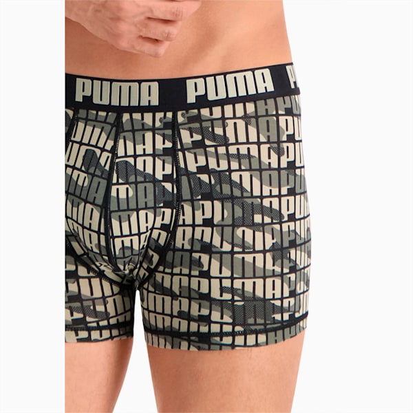 PUMA Men's Camo Boxer 2 pack, sand combo