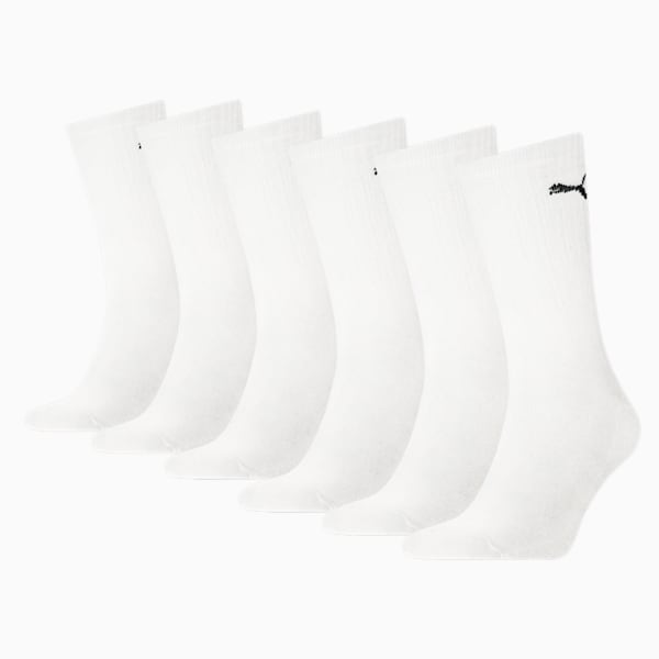 PUMA Unisex Crew Socks 6 pack, white, extralarge-GBR