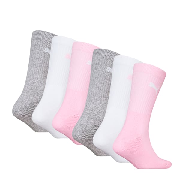 Classic Crew Socks Junior (6-Pack), rose water, extralarge