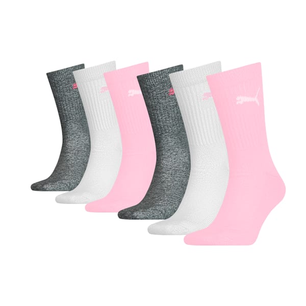 Classic Crew Socks Junior (6-Pack), rose water, extralarge