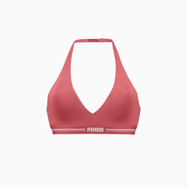 PUMA Women's Padded Halter Top 1 Pack, Wine-Red, extralarge-GBR