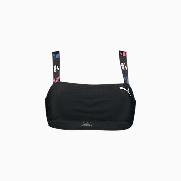 PUMA Swim Women's Bandeau Top, black combo, extralarge-GBR