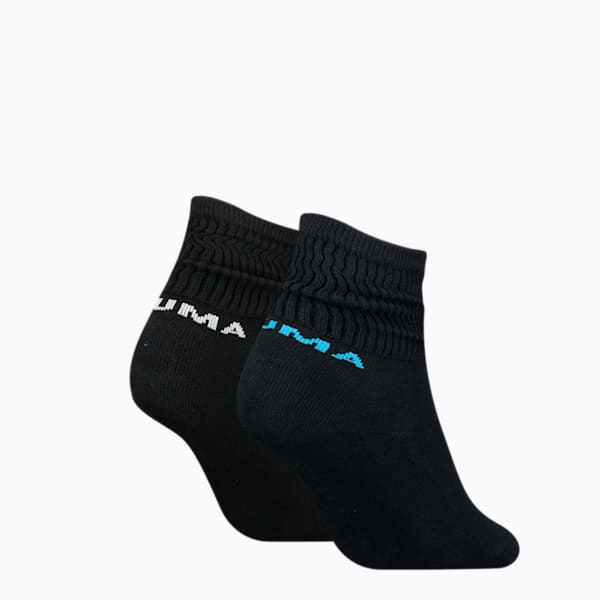 PUMA Women's Slouch Crew Socks 2 pack, purple / black, extralarge-GBR