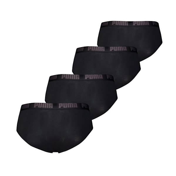 Black PUMA briefs for women, with a branded elastic waistband.