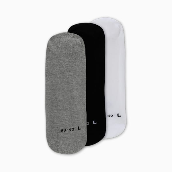 Footie Socks Pack of 3, black / white / MGH, extralarge-IND