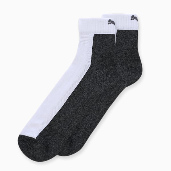 PUMA Multisport Quarter Socks Pack of 2, white / grey, extralarge-IND