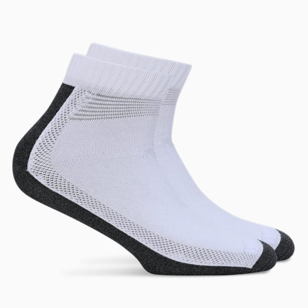 PUMA Multisport Quarter Socks Pack of 2, white / grey, extralarge-IND