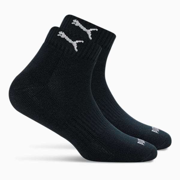 Cushioned Quarter Socks Pack of 2, navy, extralarge-IND