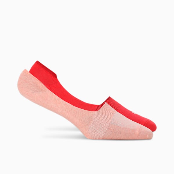Footie Women's Socks Pack of 2, Peach/coral, extralarge-IND