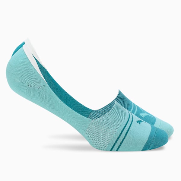 PUMA Unisex Footie Socks Pack of 2, Green Lagoon/Mint, extralarge-IND