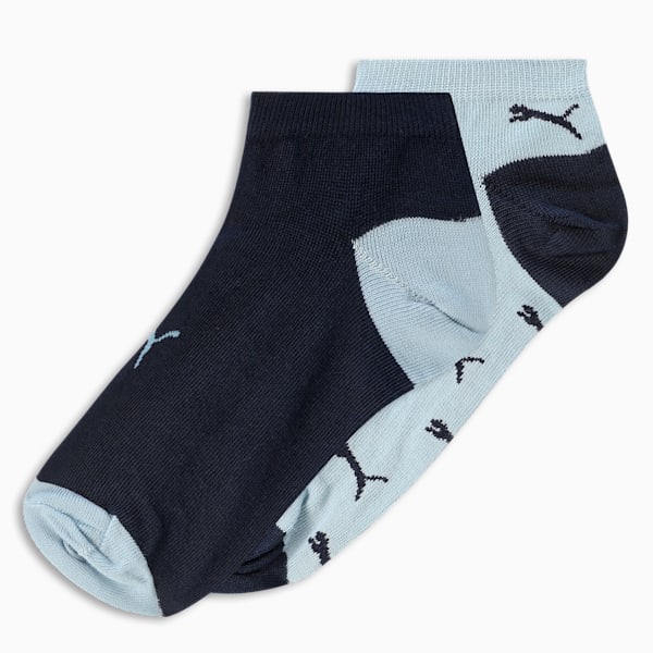 PUMA Contrast Sneaker Socks Pack of 2, Peacoat/Ballad Blue, extralarge-IND