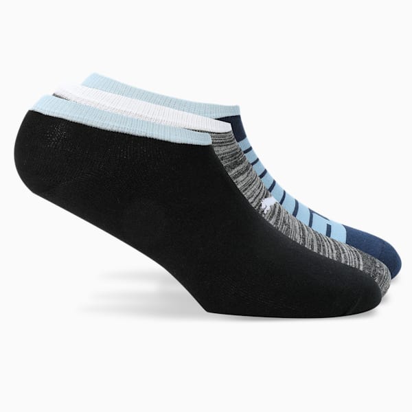 Contrast Sneaker Socks Pack of 3, Peacoat/Black/Milange, extralarge-IND