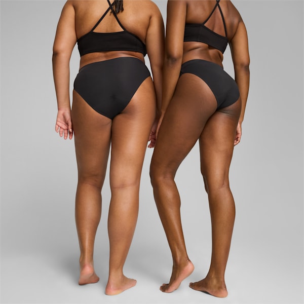 PUMA x Modibodi Seamfree Active Bikini Brief Moderate-Heavy, Black, extralarge