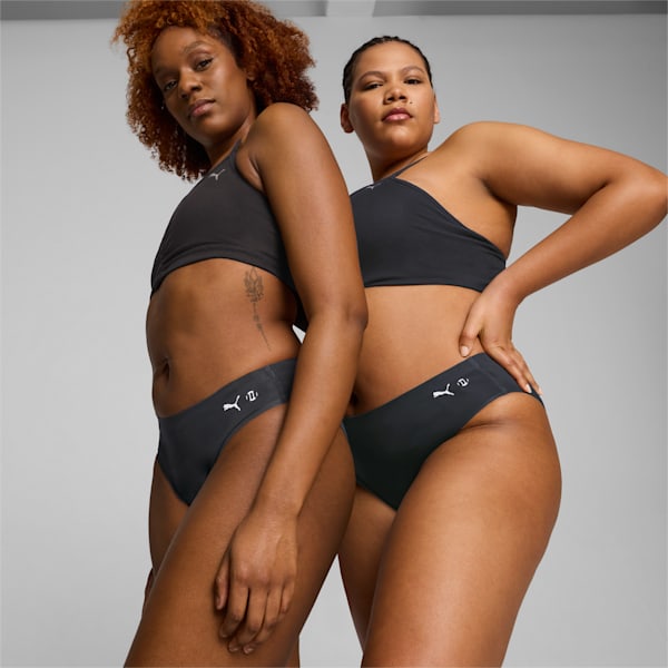 PUMA x Modibodi Seamfree Active Bikini Brief Moderate-Heavy, Black, extralarge