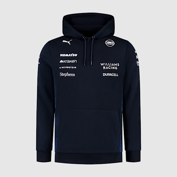 Sudadera con capucha para hombre réplica Williams Racing 2025, NAVY, extralarge
