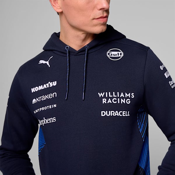 Sudadera con capucha para hombre réplica Williams Racing 2025, NAVY, extralarge