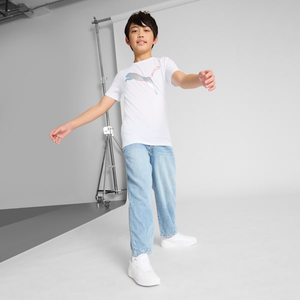 Power Pack Short Sleeve Big Kids' Tee, PUMA WHITE, extralarge