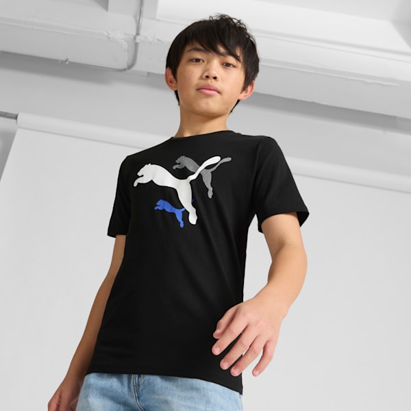 Logo Lab Short Sleeve Big Kids' Graphic Tee, PUMA BLACK, extralarge